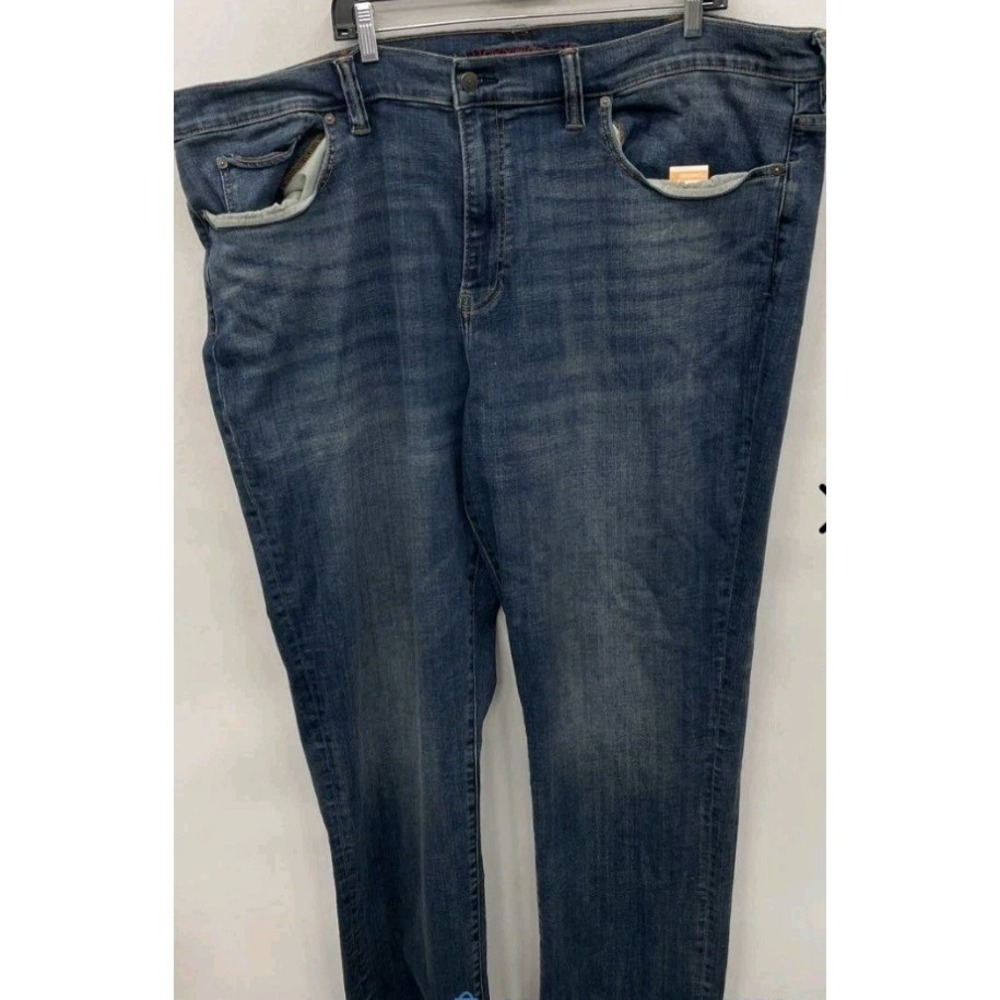 Lucky Brand Mens Jeans Blue Denim Stretch Relaxed Fit Straight Leg 48x30